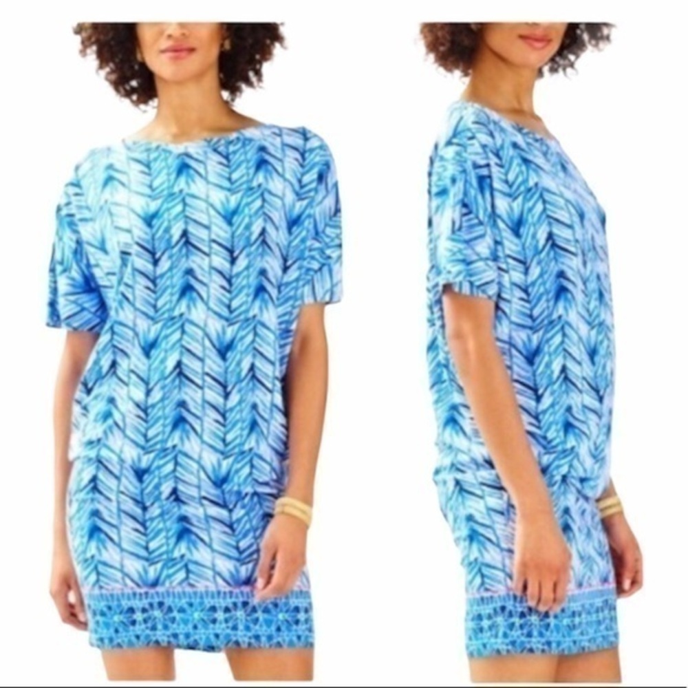 Lilly Pulitzer Blue White Lowe Dress Lapis Blue Costa Verde XS